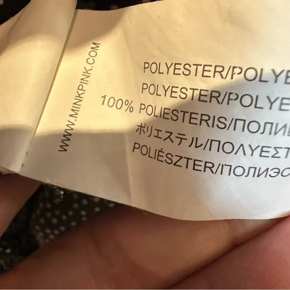 MINKPINK Black Peplum Long Sleeve Blouse - Picture 6 of 7